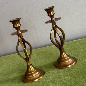 Pair of vintage brass candlesticks